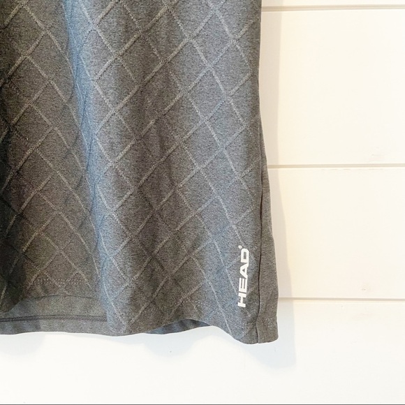 Head | Dark Gray Short Sleeve Vneck Workout Top Size Small - Picture 5 of 13
